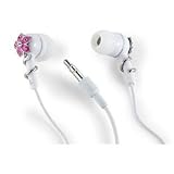 Altec Lansing MHP116NP Muzx Series In Ear Headphone with Pink Flower and Crystals