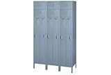 Lyon Locker Two Person 45x18x72 12 Door Ready To Assemble Gray