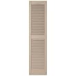 Builders Edge, Inc. 12 x 80 Wicker Standard Style Louvered Vinyl Exterior Shutters (Pair)