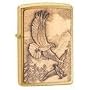 Zippo Lightrer Where Eagles Dare Emblem, Brushed Brass