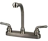 J Spout RV Kitchen Faucet Satin Nickel Replacement Faucet for Motorhomes, 5th Wheel, Trailer, Camper 21dkT5 7jEL. SL160 J Spout RV Kitchen Faucet Satin Nickel Replacement Faucet for Motorhomes, 5th Wheel, Trailer, Camper