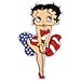 Betty Boop Stars Stripes Dress Decal