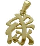 10 Karat Yellow Gold Chinese WEALTH Pendant