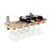 Wine and Stemware rack (Natural) (8"H x 21"W x 10"D)