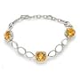 Sterling Silver and 18K Gold Citrine Bracelet