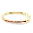 Gold Brass with Rose Swarovski Crystal Bangle, Weight: 16.00gm Gold Brass with Rose Swarovski Crystal Bangle, Weight: 16.00gm