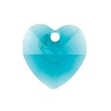 Swarovski Crystal Heart - 10mm - Blue Zircon : Pack of 12