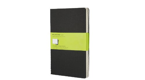 Authentics GmbH Moleskine Plain Cahier Journal Black Large: set of 3 Plain Journals