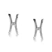 New Sterling Silver X & O Earrings Diamond Accented 925