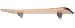 Dolle Shelving 32" X 10" Beech Concave Wood Shelf Kit With Two Ara Satin Chrome Brackets
