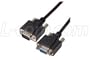 Deluxe Molded Black D-Sub Cable, DB9 Male / Female, 25 ft