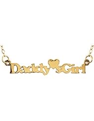 14K Yellow Gold 05.50x27.50 Mm Pearl Youth Daddys Girl Pendant W/15"ch
