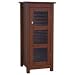 Elite Home Fashions Chesterfield Collection Shelved Floor Cabinet with Glass-Paneled Door, Espresso
