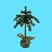 28" Pre-Lit Mini Decorative Christmas Palm Tree In Burlap Sack - Clear Lights