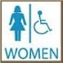 SIGNALTECH BLB1212W-A270 Women Handicap Restroom - LED Backlit Sign (BLB),12"H x 12"W x 3.0"D