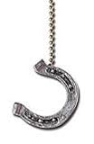 HORSESHOE horse cowboy western CEILING FAN PULL decor