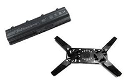 Extended Performance Replacement Battery for select HP / COMPAQ Laptop / Notebook / Compatible with HP COMPAQ HSTNN-CBOX, HSTNN-Q60C, HSTNN-Q61C, HSTNN-Q62C, HSTNN-178C, HSTNN-179C, HSTNN-181C, MU06, MU09, WD548AA, WD549AA, HSTNN-Q61C, HSTNN-Q62C, HSTNN-CBOW ( 6 Cells, 4400 Mah ) - Includes Expandable Base Silent Notebook Cooler pad
