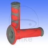 GRIFFGUMMI PAAR - 729.14.53 - DUO DENSITY MX GRIP - GRAU/ROT - D.22MM - L.115MM - GESCHLOSSEN -