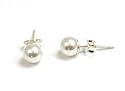 Sterling Silver Simulated Pearl Earrings Presented by Jakob Strauss