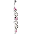 Passion Pink TOPNOTCH GEM Dangle Belly Ring