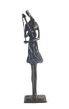 Lady W/violin Bronze Figurine
