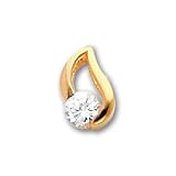 18in Gold-plated Round CZ Necklace