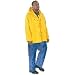 ONGUARD 79040 PVC on Non-Woven Polyester Protex Coat with Hood Snaps, 48" Length, Yellow, Size 2X