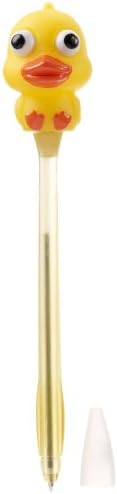 Rubber Ducky Light Up Pen - Eye Bulging Squeeze Toy On Pen