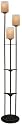 Lite Source LS-80700D/BRZ Bess 3-Lite Floor Lamp, Dark Bronze Base with Amber Glass