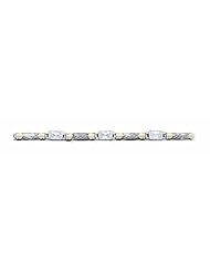Genuine .925 Sterling Silver And Vermeil Antiqued Cz Bracelet 17.2 Grams . 100% Satisfaction Guaranteed.