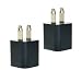 Bluecell 2 PCS Black USB Power Adapter (Wall Charger Adaptor with fixed blades) for Apple iPod, iPhone, iPhone 3G, iPhone 4,Touch, Shuffle, Nano, Classic + Bluecell Cable Tie