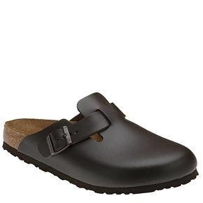 Birkenstock mens Boston in Dark Brown Leather size 39N