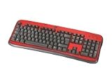 Saitek K80 Compact USB Tastatur, rot