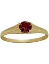 14 Karat Yellow Gold Genuine 0.30tcw. Garnet January Baby Gemstone Ring