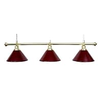 61' Metal Pool Table Light Billiard Lamp Brass - Burgundy