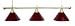 61" Metal Pool Table Light Billiard Lamp Brass - Burgundy