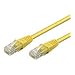 BIGtec 3m CAT.5e Ethernet LAN Patchkabel Gigabit Netzwerkkabel Patch Kabel gelb (RJ45, Cat 5e, Twisted Pair UTP, 1000 Mbit/s) 2 x RJ45 Stecker ideal f�r Switch , DSL Verbindungen , Patchfelder , Patchpanel , Router , Modem , Access Point und andere Ger�te mit RJ45 Anschlu� ,CAT Kabel KAT Kabel CAT5e