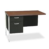 34000 Series Metal L Workstation Left Return, Walnut/Black, 42x24 (HON34835LWP)