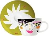 Espresso Coffee Mug and Saucer Set, My Little Darling, White Face, Coffee Mug Set in Gift Box  from Cups and Saucers - Espresso