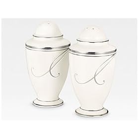 Noritake Platinum Wave Salt and Pepper Shakers