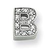 Sterling Silver CZ Initial B Slide