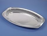 Produkt-Bild: 10 Servierplatten, Alu oval 44,5 cm x 29,5 cm