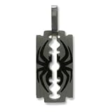 316L Stainless Steel Pendant Stainless Steel Pendant with laser cut spider design Width of Charm: 11mm Height of Charm: 22mm