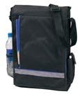 Yens® Subtle Trim Vertical Laptop Messenger Brief Black MCB-652