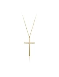 Glamorous Spiritual Cross Pendant Jewelry Necklace, 18kgp High Polish Cross Necklace Adjustable to 18"inches, Arrives in Gift Box--Perfect Gift for Christmas, Birthday, Graduation, Thinking of You Gift