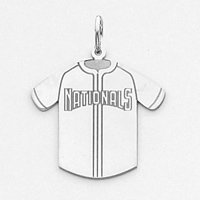 Sterling Silver Washington Nationals Medium Jersey Charm