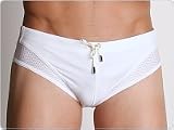 Go Softwear Mesh Panel Swim Brief White