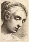 2.75 inch x 2 inch (7.5 x 5cm) Acrylic Fridge Magnet Wenceslaus Hollar - Woman with a rope of pearls in her hair