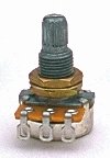 500K Mini Pot Audio Taper 3/8 Long Bushing, Split Shaft