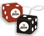 Official MLB Major League Baseball Licensed Team Logo Fuzzy Dice shape Mirror Danglers - Houston Astros